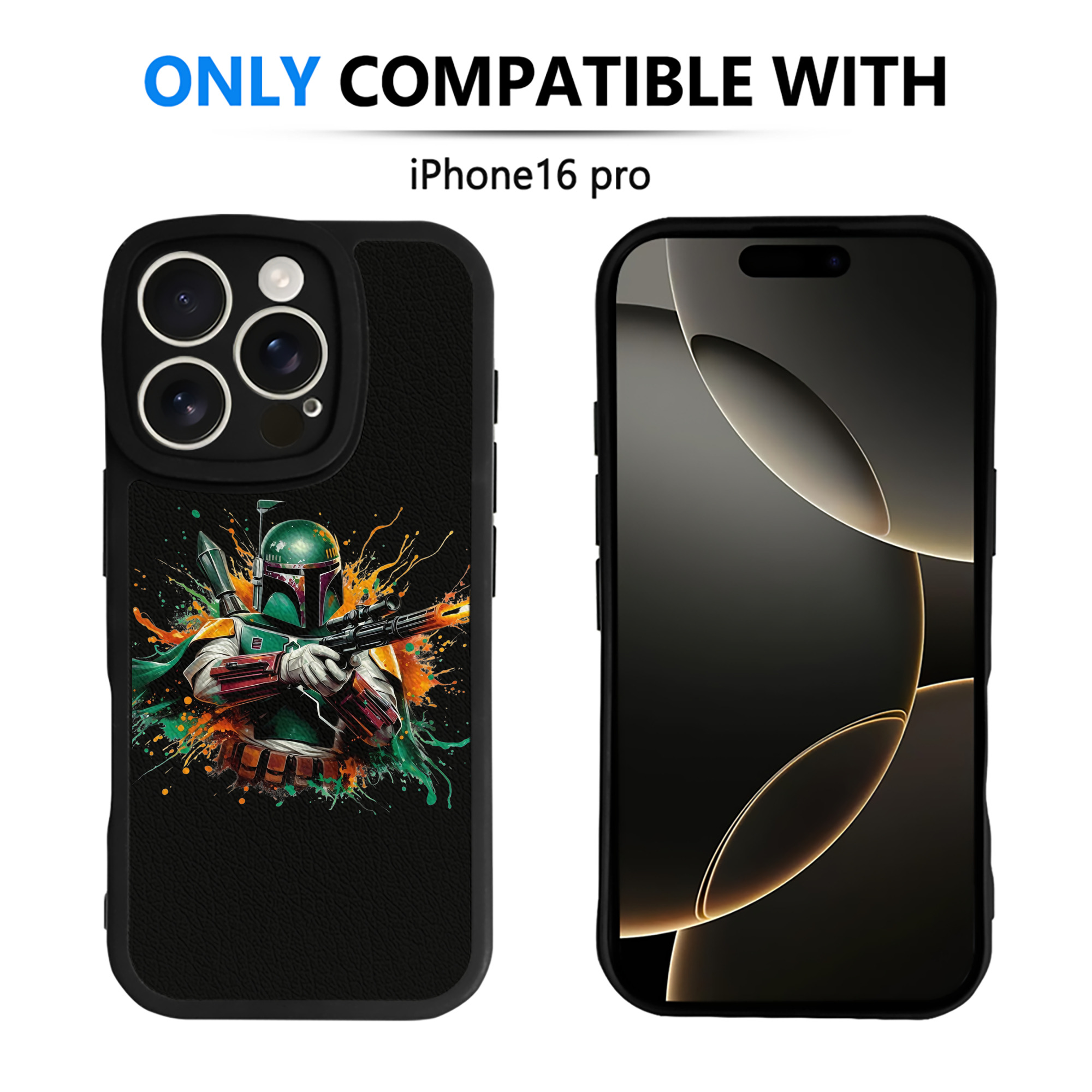 （画像用） スター・ウォーズ Star Wars 【iPhone 16シリーズ対応】シリコンスマホケース（レザー調） 材質：シリコン